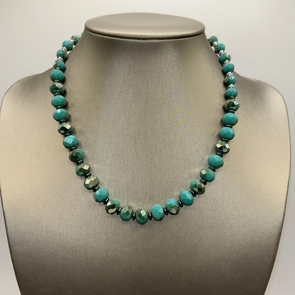HANDMADE JEWELRY - 17" Winter Holiday Sparkle Necklace #1